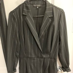 Dynamite Black Pinstripe Jumpsuit